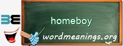 WordMeaning blackboard for homeboy